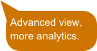 Advanced view, more analytics.