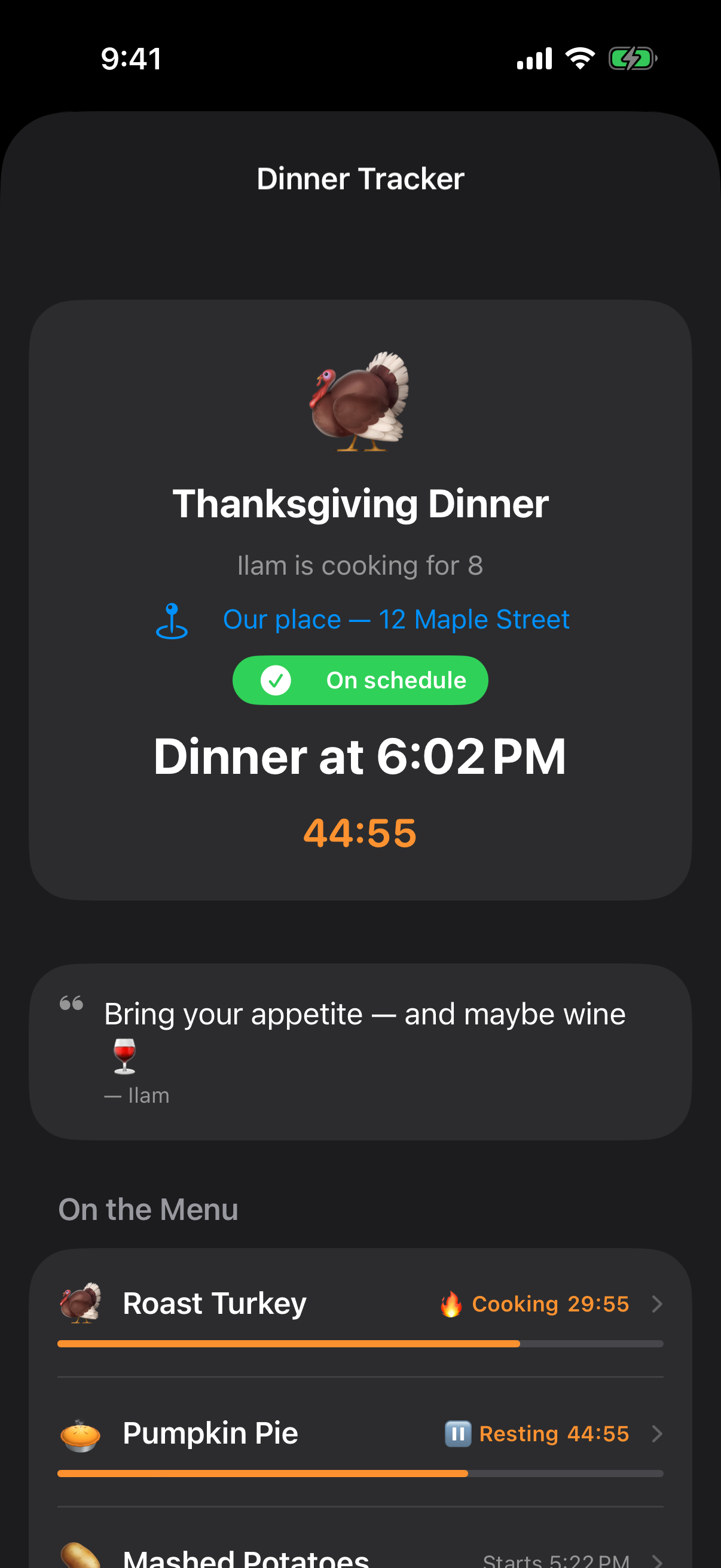 Cooking screenshot