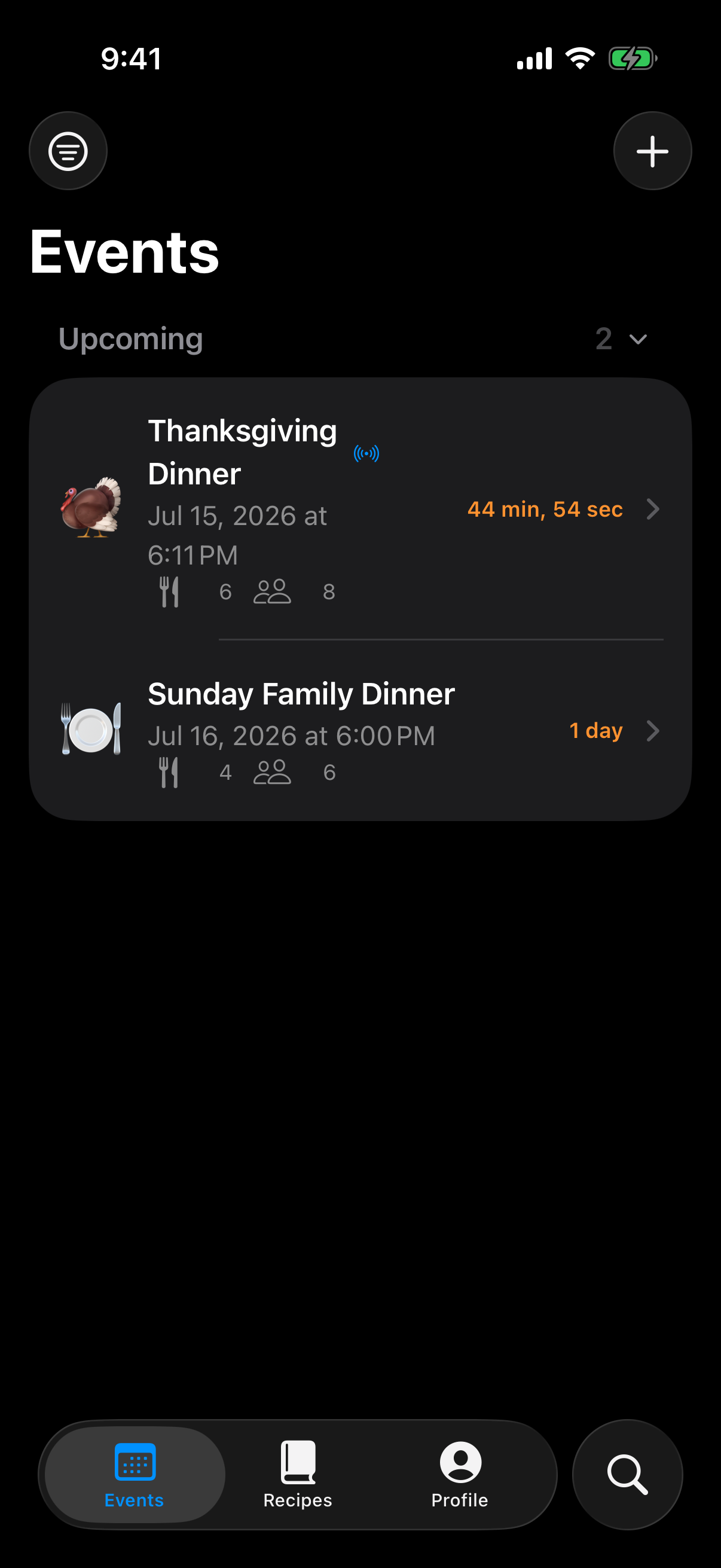 Upcoming events
