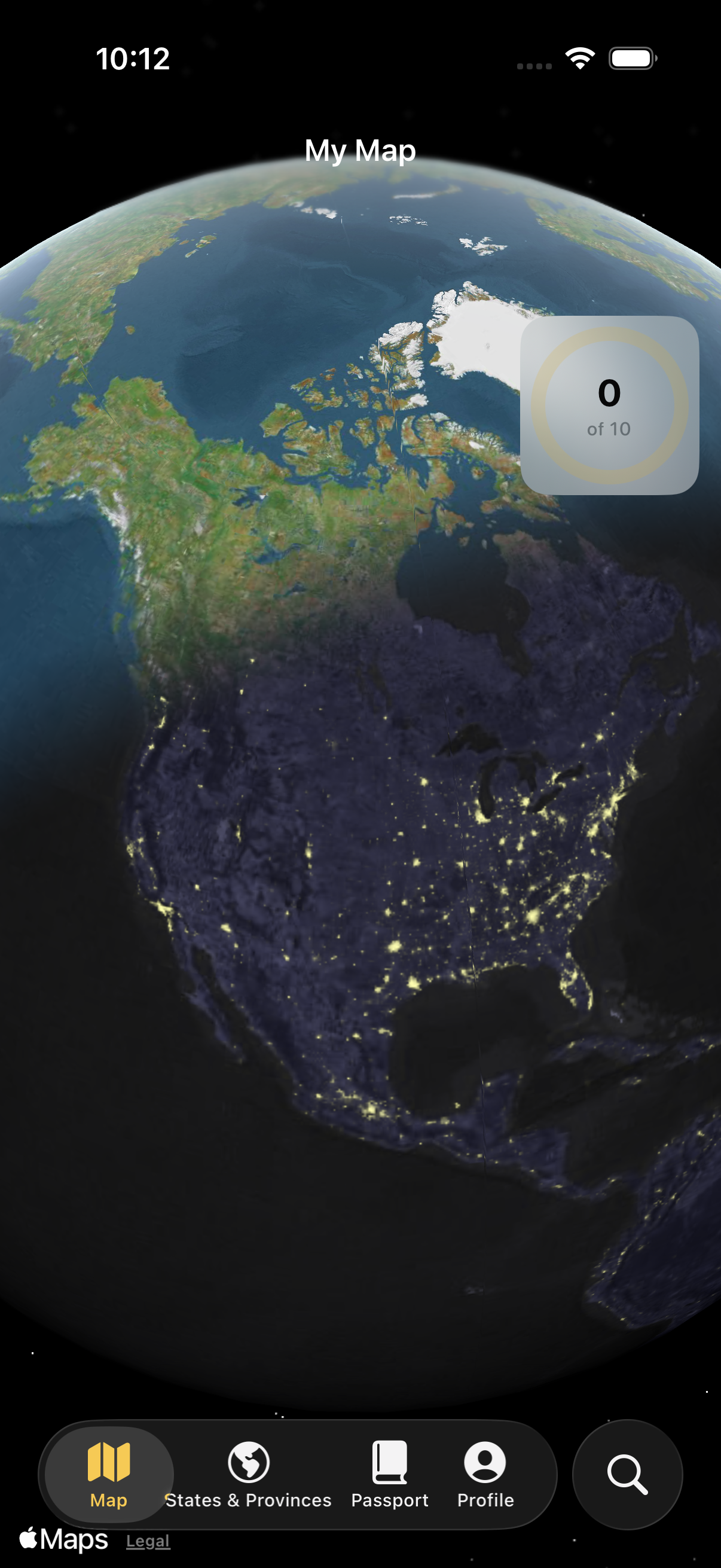 Roam America map of North America