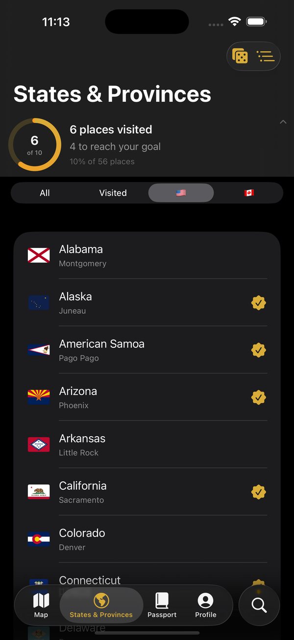 States and provinces list