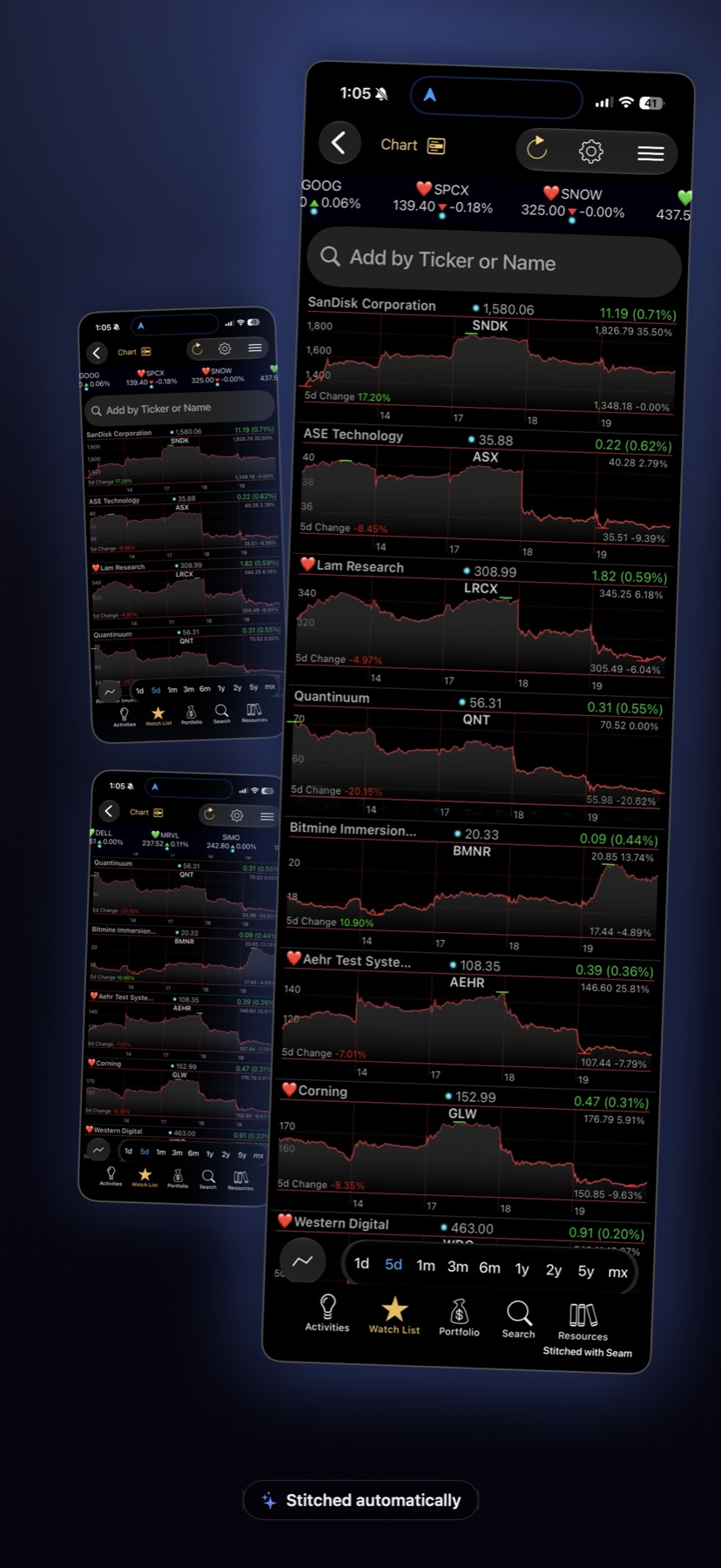 A full watchlist stitched into one tall image